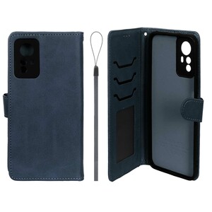 کیف موبایل مگنتی درجه یک داخل خز MNC Plus مدل Xiaomi Redmi Note 12S - سرمه ای