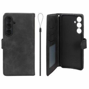 کیف موبایل مگنتی درجه یک داخل خز MNC Plus مدل Samsung Galaxy S24 FE - مشکی