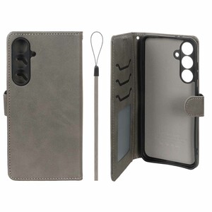 کیف موبایل مگنتی درجه یک داخل خز MNC Plus مدل Samsung Galaxy S24 FE - خاکستری