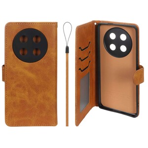 کیف موبایل مگنتی درجه یک داخل خز MNC Plus مدل Honor X9c - عسلی