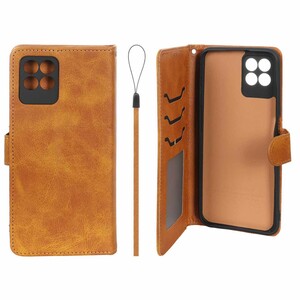 کیف موبایل مگنتی درجه یک داخل خز MNC Plus مدل Realme Narzo 50 - عسلی