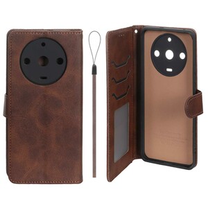 کیف موبایل مگنتی درجه یک داخل خز MNC Plus مدل Realme 11 Pro Plus - قهوه ای