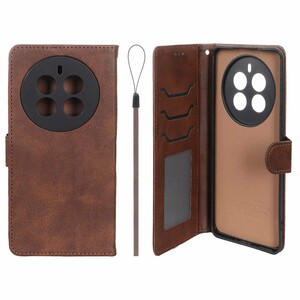 کیف موبایل مگنتی درجه یک داخل خز MNC Plus مدل Realme 12 Pro Plus - قهوه ای
