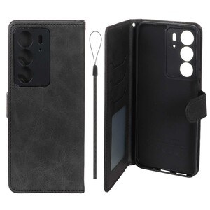 کیف موبایل مگنتی درجه یک داخل خز MNC Plus مدل Realme C75 - مشکی