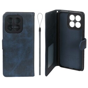 کیف موبایل مگنتی درجه یک داخل خز MNC Plus مدل Honor X6c - سرمه ای