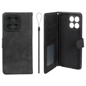 کیف موبایل مگنتی درجه یک داخل خز MNC Plus مدل Honor X6c - مشکی