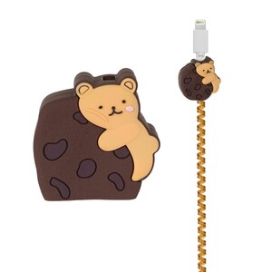 ست سیلیکونی عروسکی محافظ کابل و شارژر شیائومی 120 وات - طرح 39