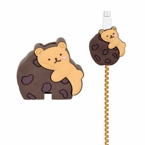 ست سیلیکونی عروسکی محافظ کابل و شارژر سامسونگ 25 وات 3 پین - طرح 10