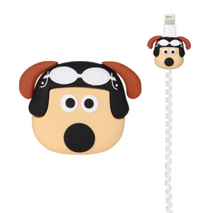 ست سیلیکونی عروسکی محافظ کابل و شارژر اپل 20 وات - طرح 111