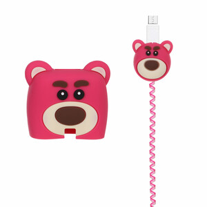 ست سیلیکونی عروسکی محافظ کابل و شارژر سامسونگ 25 وات 3 پین - طرح 25