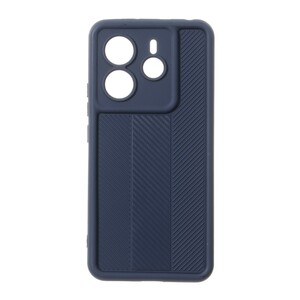 قاب Solid Case طرح کربن هاشور دار Xiaomi Redmi Note 14 4G - سرمه ای