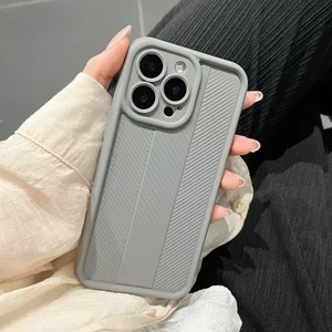 قاب Solid Case طرح کربن هاشور دار Samsung Galaxy A16 - سرمه ای