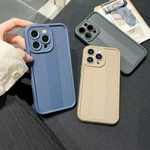 قاب Solid Case طرح کربن هاشور دار Samsung Galaxy A32 4G - قهوه ای