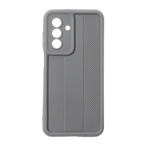 قاب Solid Case طرح کربن هاشور دار Samsung Galaxy A26 - خاکستری