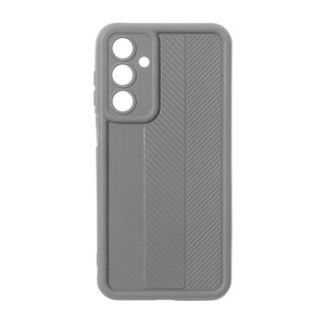 قاب Solid Case طرح کربن هاشور دار Samsung Galaxy A16 - خاکستری