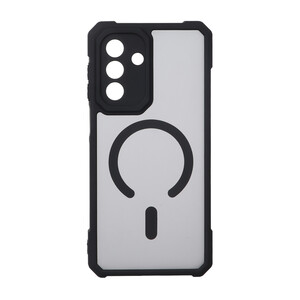 قاب مات طرح مگ سیف ایربگ دار محافظ لنز برجسته Samsung Galaxy A17 - مشکی