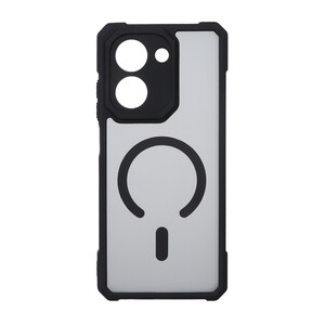 قاب مات طرح مگ سیف ایربگ دار محافظ لنز برجسته Xiaomi Redmi A5 / Poco C71 - مشکی