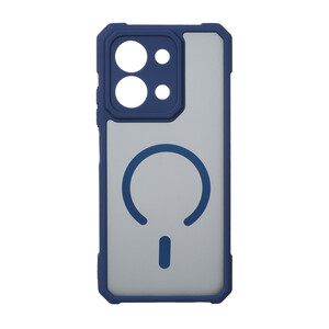 قاب مات طرح مگ سیف ایربگ دار محافظ لنز برجسته Xiaomi Redmi 15C / Poco C85 - سرمه ای