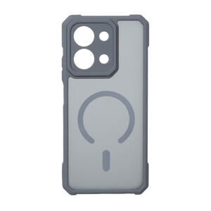 قاب مات طرح مگ سیف ایربگ دار محافظ لنز برجسته Xiaomi Redmi 15C / Poco C85 - خاکستری