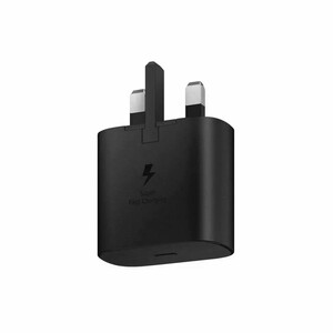 شارژر دیواری سه پین فست و PD تک پورت SAMSUNG Type-C مدل EP-TA800 25W به همراه کابل شارژ Type-C - مشکی - ویتنام (گارانتی پارتیان پایا) درجه یک