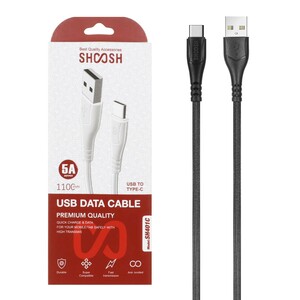 کابل شارژ 1.1 متری فست Shoosh Type-C مدل SH401C - مشکی - SMO