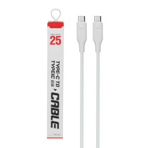 کابل شارژ فست پاوربانک TRANYOO Type-C to Type-C مدل T-P18C - سفید