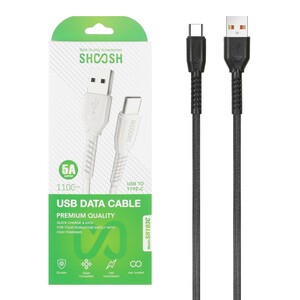 کابل شارژ 1.1 متری فست Shoosh Type-C مدل SH103C - مشکی - SMO