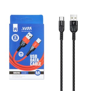 کابل شارژ فست 1.1 متری MNS Type-C مدل M020C - مشکی - SMO