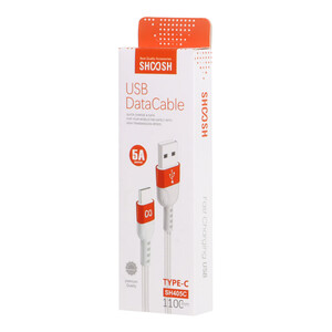کابل شارژ 1.1 متری فست Shoosh Type-C مدل SH405C - سفید - SMO