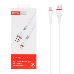 کابل شارژ فست TRANYOO Type-C مدل S8-C - سفید قرمز