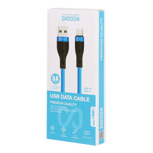 کابل شارژ 1.1 متری فست Shoosh Type-C مدل +SH140C - مشکی - SMO