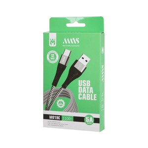 کابل شارژ فست 1.1 متری MNS Type-C مدل M019C - قرمز - SMO