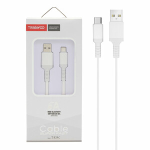 کابل شارژ فست TRANYOO Type-C مدل T-X19C - سفید