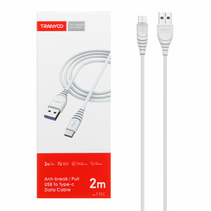 کابل شارژ TRANYOO Type-C مدل S2-C - سفید