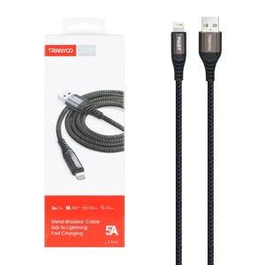 کابل شارژ فست 2 متری آیفون TRANYOO مدل T-S16I - مشکی