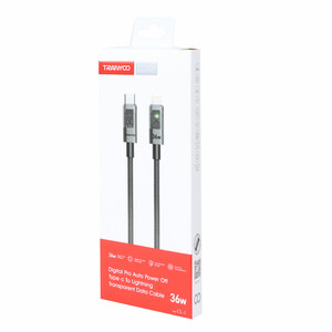 کابل شارژ فست 1.2 متری Tranyoo Type-C to Lightning مدل CL-1 - مشکی