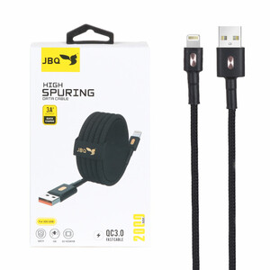 کابل شارژ 2 متری فست آیفون JBQ مدل USB-111 - مشکی (گارانتی یکساله رصاصی)