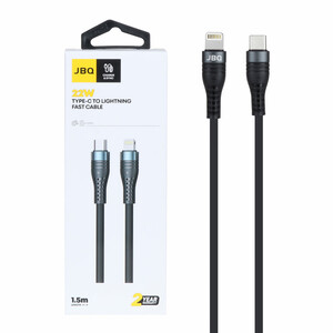 کابل شارژ 1.5 متری فست JBQ Type-C to Lightning مدل CA-655 - مشکی (گارانتی یکساله رصاصی)