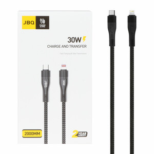 کابل شارژ 2 متری فست JBQ Type-C to Lightning مدل CA-1130 - مشکی (گارانتی یکساله رصاصی)