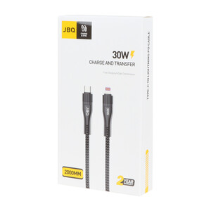 کابل شارژ 2 متری فست JBQ Type-C to Lightning مدل CA-1130 - مشکی (گارانتی یکساله رصاصی)