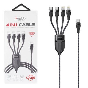 کابل شارژ فست 1.2 متری چندکاره Yesido مدل CA110 - مشکی