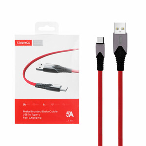 کابل شارژ فست Type-C TRANYOO مدل T-X5C - قرمز