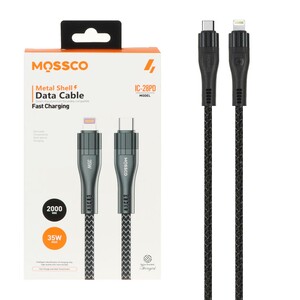 کابل شارژ PD و فست 2 متری Mossco Type-C To Lightning مدل IC-28PD 35W - مشکی