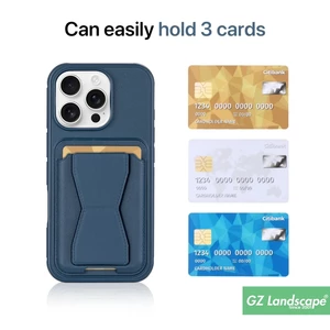 قاب چرمی Magsafe جاکارتی استندشو مگنتی Samsung Galaxy A06 - قهوه ای (پک دار) - MPS