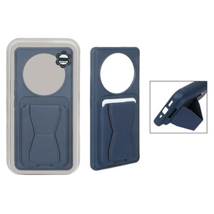 قاب چرمی Magsafe جاکارتی استندشو مگنتی Honor X9c - سرمه ای (پک دار) - MPS