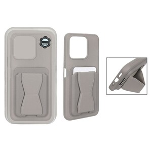 قاب چرمی Magsafe جاکارتی استندشو مگنتی Honor X5b / X5b Plus - خاکی (پک دار) - MPS