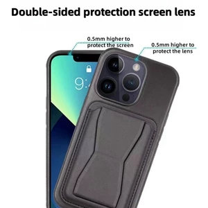 قاب چرمی Magsafe جاکارتی استندشو مگنتی Honor X5b / X5b Plus - مشکی (پک دار) - MPS