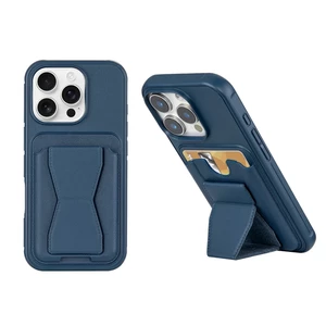 قاب چرمی Magsafe جاکارتی استندشو مگنتی Apple iPhone 11 Pro - سرمه ای (پک دار) - MPS