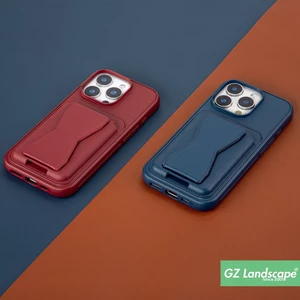 قاب چرمی Magsafe جاکارتی استندشو مگنتی Honor X9c - خاکی (پک دار) - MPS