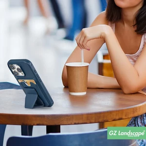 قاب چرمی Magsafe جاکارتی استندشو مگنتی Samsung Galaxy A17 / A26 - مشکی (پک دار) - MPS